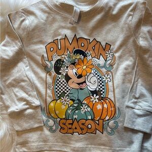 Girls 5/6 Pumpkin Minnie Mouse Long Sleeve